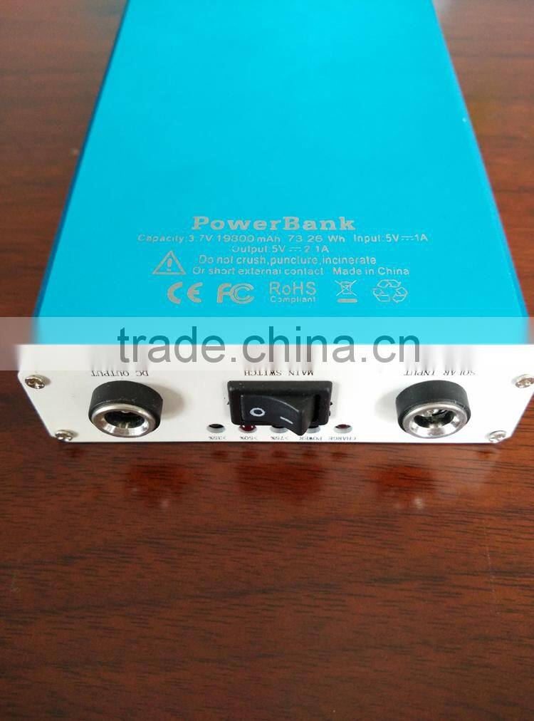 2016 factory supply super capacity solar mobile phone charger, solar laptop charger, solar power bank