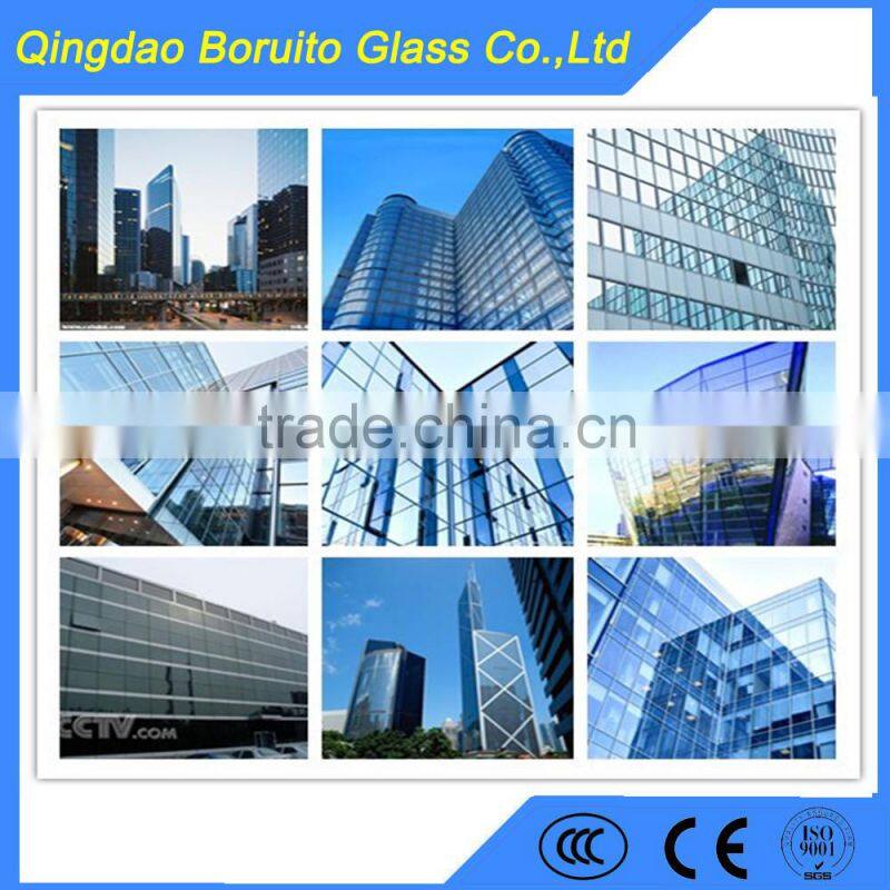 8mm 10mm blue reflective glass for buildings