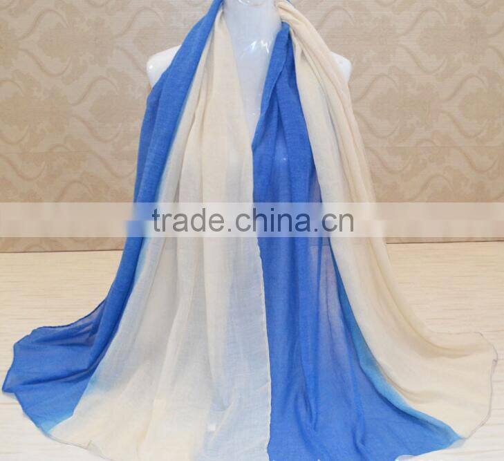 Wholesale Oversized Two-tone Viscose Muslim Arab Head Scarf
