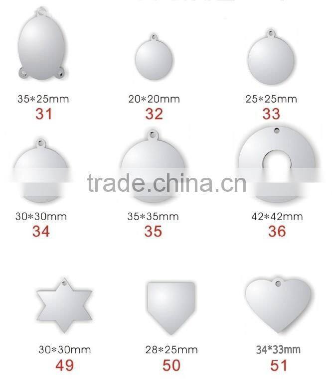 High Quality Stainless Steel Mirror Polish Blank Dog Tag