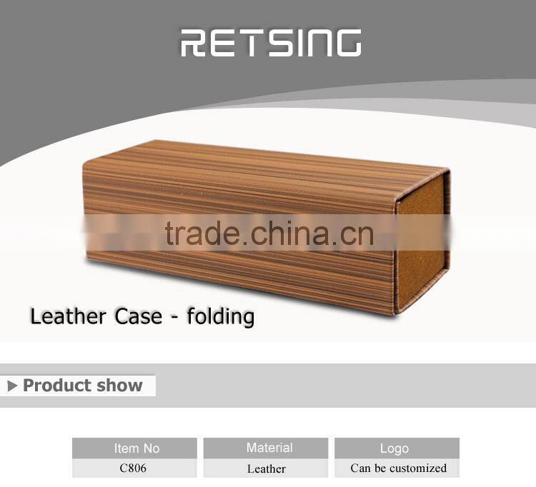 fold read glasses custom sunglass case, eyeglass holder leather eyewear case/leather case sunglasses/folding sunglass case