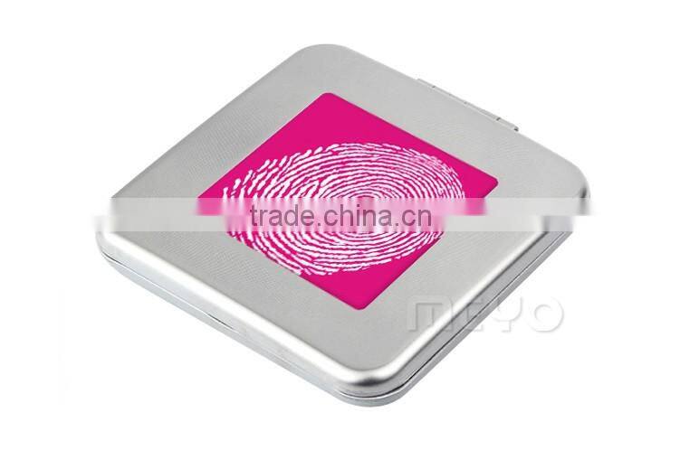 Custom logo stainless steel unbreakable mini mirror for lady