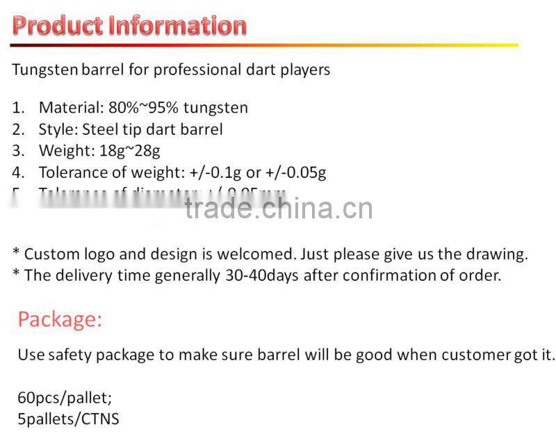 Custom Dart Barrel For Seious And Professional Dart Players, Indoor And Outdoor Game