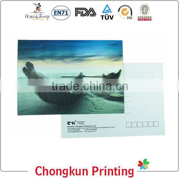 Factory 3D lenticular custom postcard