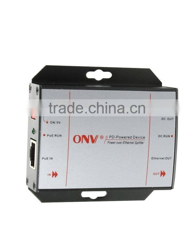 10/100/1000M full duplex repeater-poe splitter 802.3af