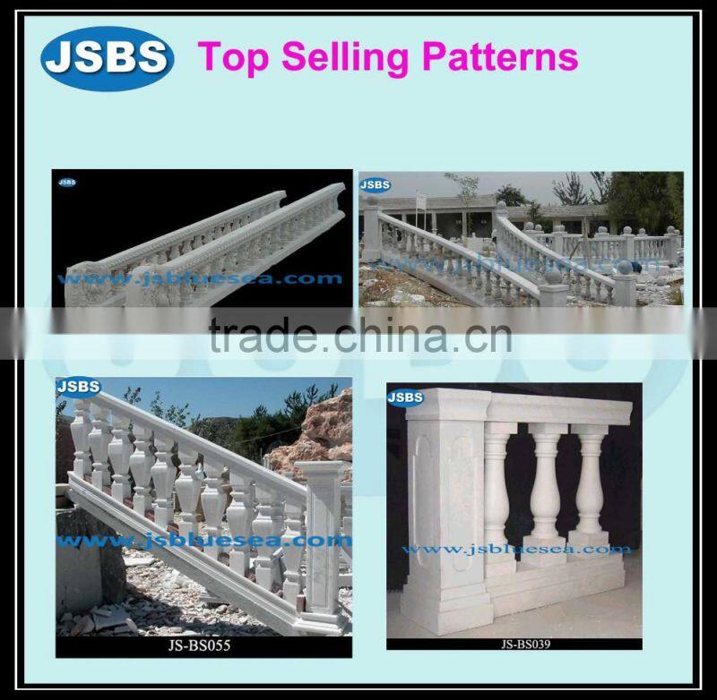 hand carved stone antique baluster