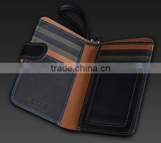High Quality Leather Cell Phone Purse For man