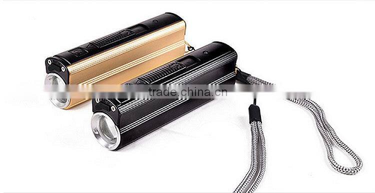 JF Rechargable Emergency LED Cigarette Lighter Flashlight,Smoke Cigarette Lighter Flashlight with USB,power bank with flashlight