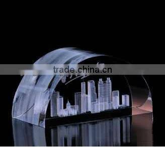 Etched crystal block