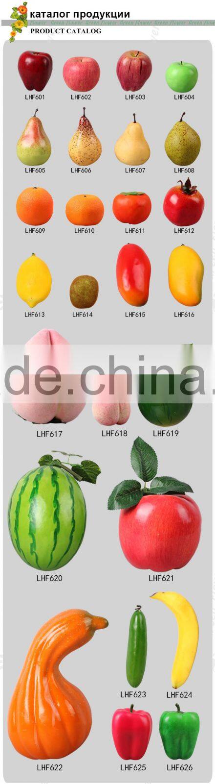 Greenflower 2016 Wholesale artificial fruit cucumber China handmake forma fruit for school resturant decoration