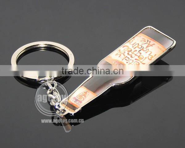 Promotional Customized Metal Beer Bottle Shape Opener Keychain