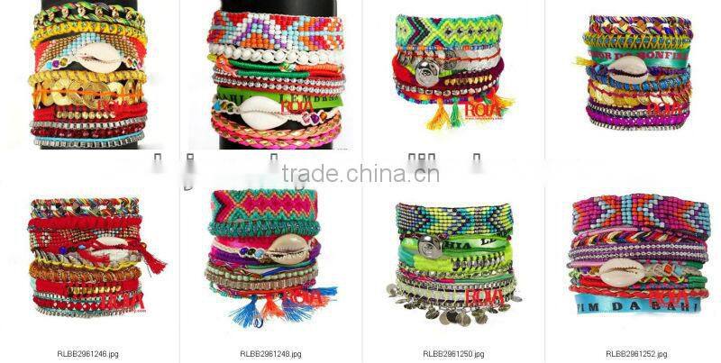 Promotion colorful cotton bracelet
