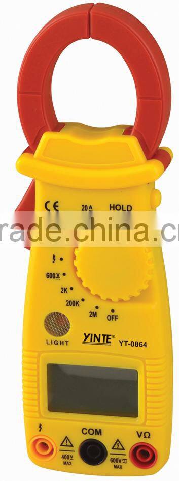 China Factory Professional digital clamp meter with test probe and LED light