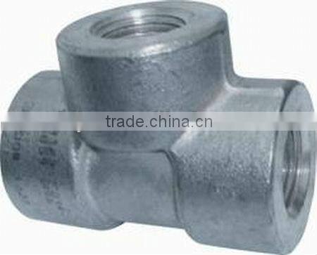 2" Sch40 Stainless Steel Socket Weld Forged Tee / Coupling