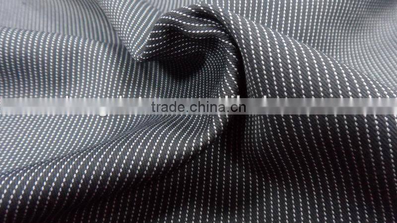 2015 new designs wool touch navy blue and white stripe fabric