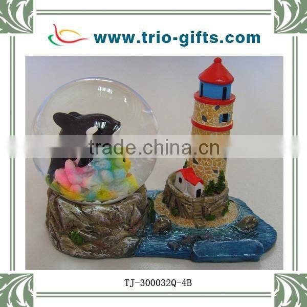 Resin beach chair and umbrella water globe