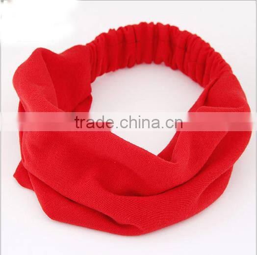 Pure color cotton headband Sports yoga absorb sweat hair band