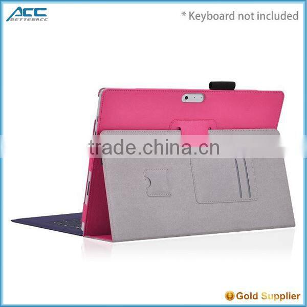Hand strap Protective leather case for microsoft surface pro 3