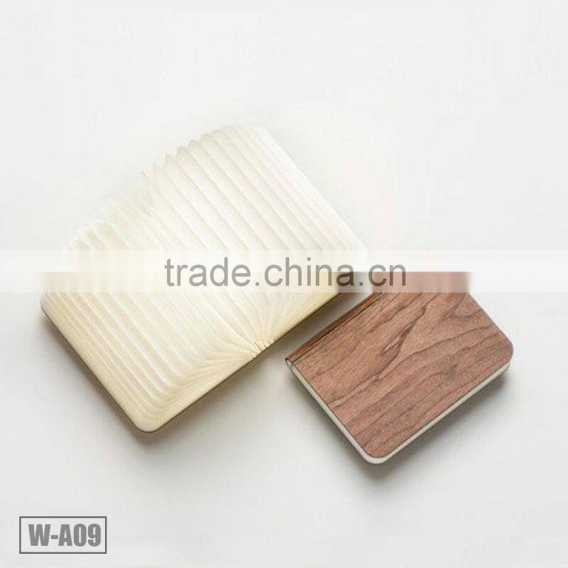 Imported Classic Woodern LED Rechargeable Folding Book Shape Lamp with Mobile Power, W-A09