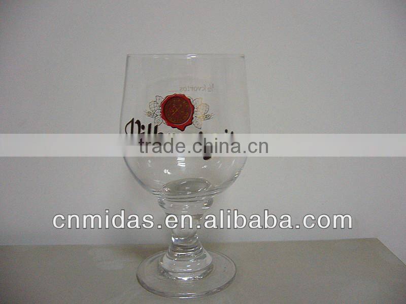 Hand-made pilsner brand beer glasses