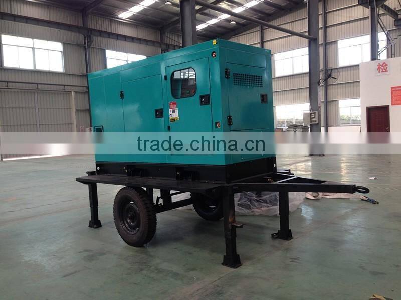 mobile trailer diesel genset with two wheels