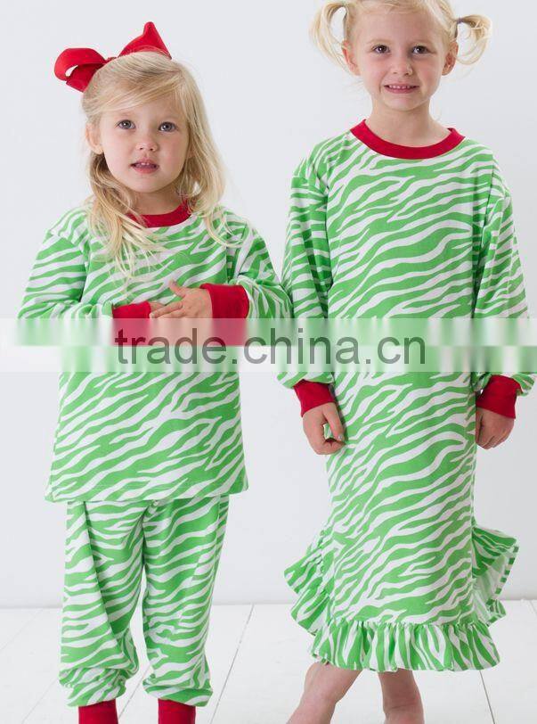New Red white Wholesale Children cotton pajamas boutique set pajamas kids photo