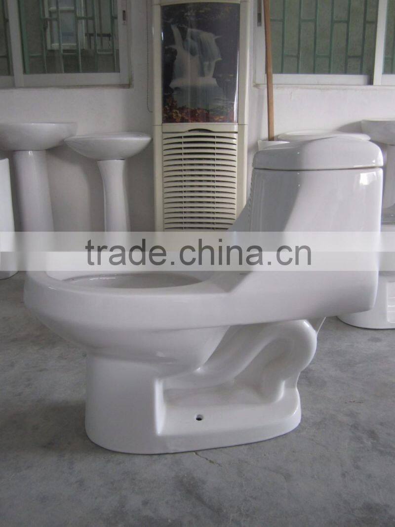Cheap Chaozhou Siphonic one piece S-trap WC toilet bathroom ceromic commode