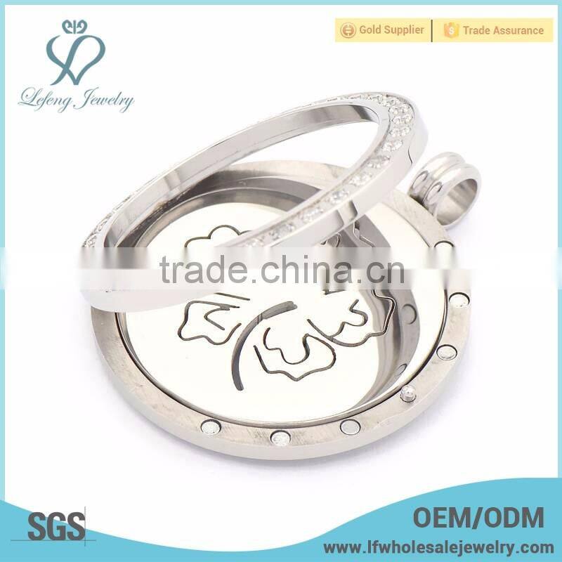 Luck four leaf clover coin locket,coin pendants design