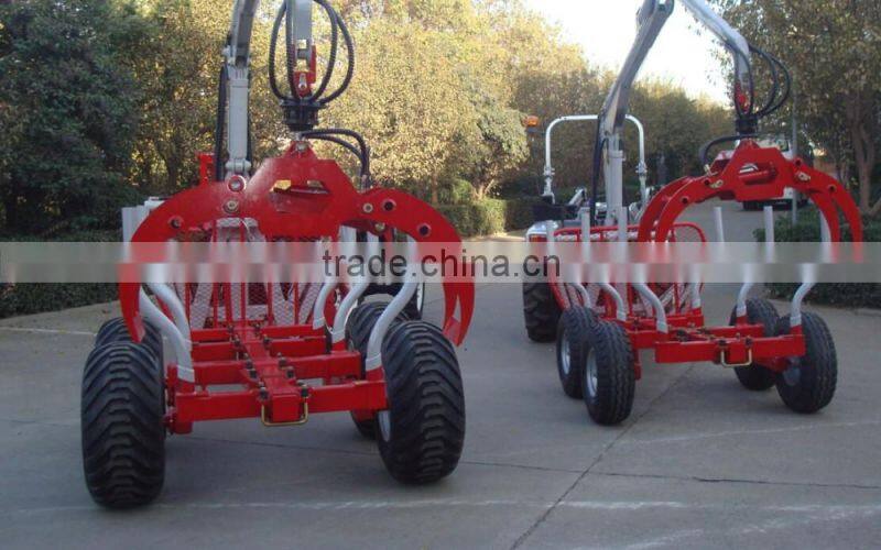 Hot sale in Canada!! 3 ton log/timber/wood trialer with telescopic crane