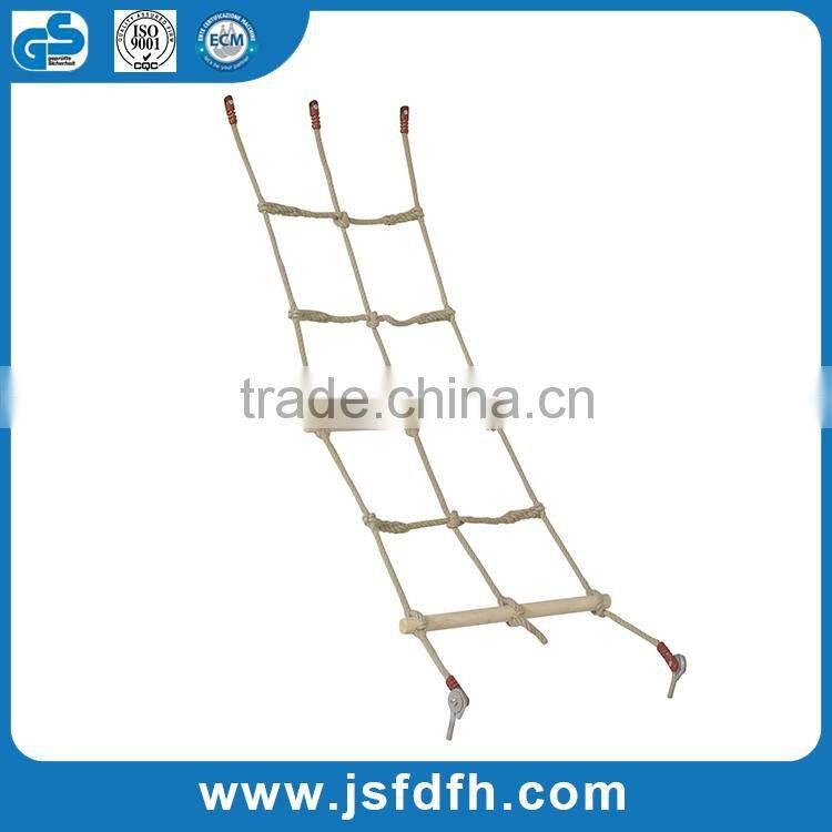 Direct Factory Outlets Outdoor Rope Climbing Ladder Safety Antifire Wooden Climb Ladder For Kids