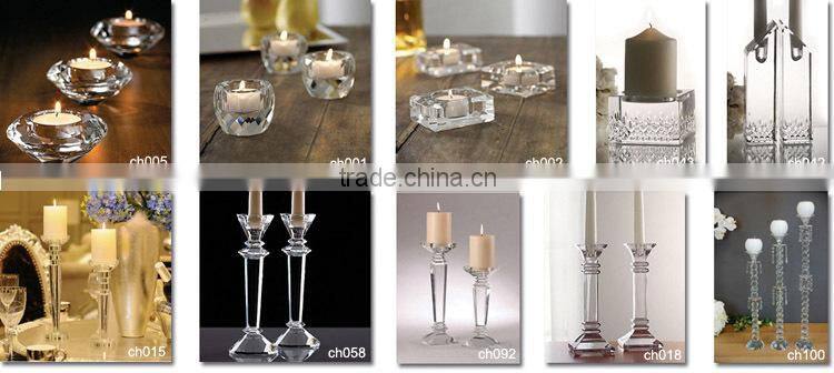 glass tube candle holder for ornaments