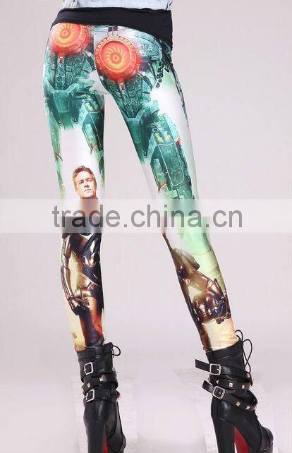 2014 Fashion Digital Printing Spandex Stretch Fabric Legging Sex Photoes