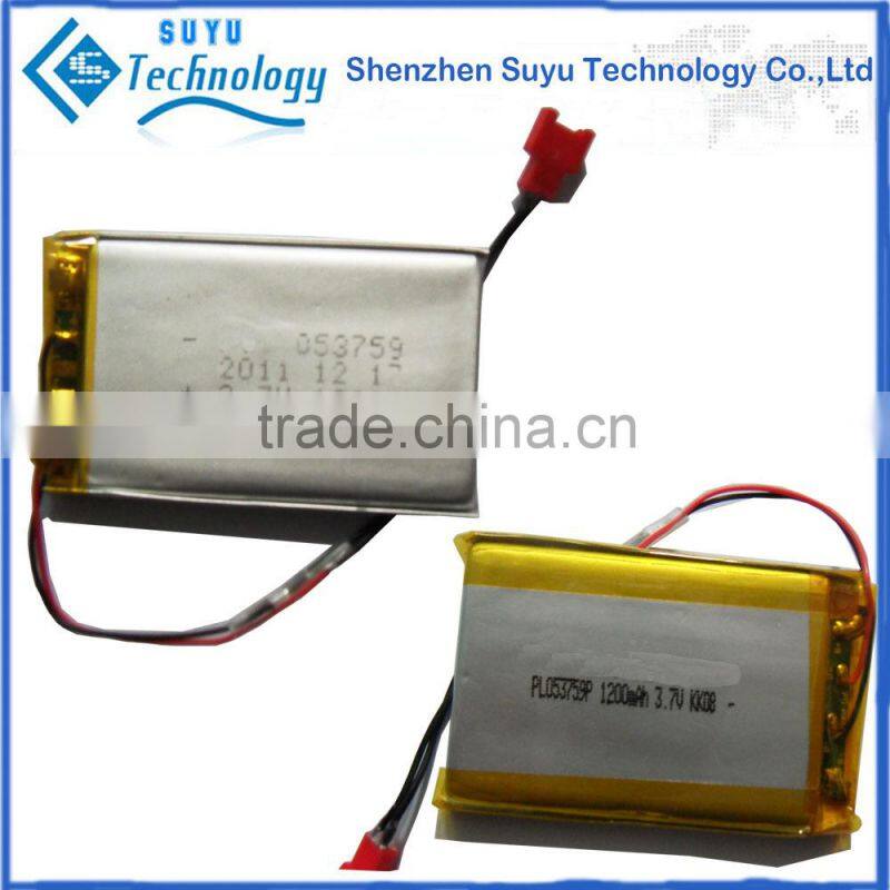 053759 Lithium polymer battery/ 3.7v 1200mah li Rechargeble battery