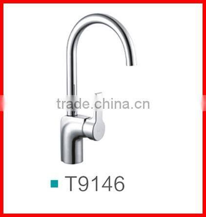 Easy install standing curved modern tap mixer durable kitchen faucet T9146