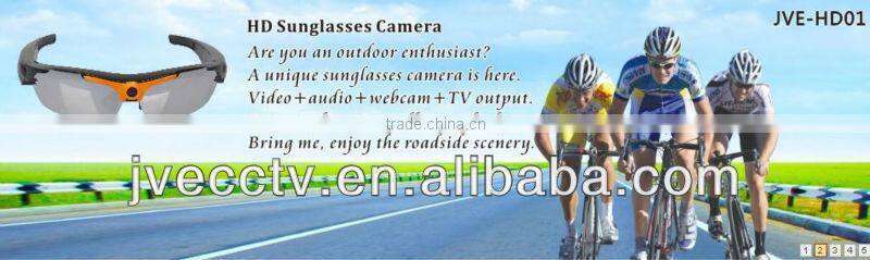 HD Sports Video Camera Outdoor Sports Glasses Digital Video Camera Sunglass DV Mini DVR Webcam 4GB TF Card 720P JVEHD01