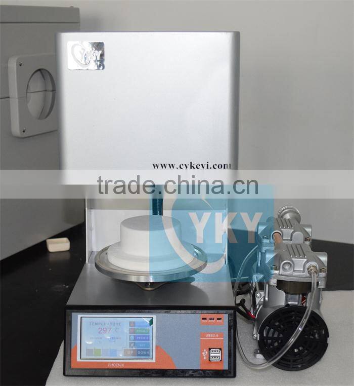 mini dental ceramic oven with lift tray & vacuum pump