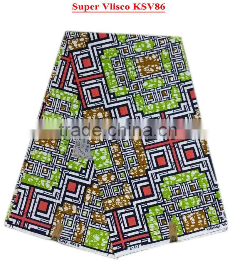 Hot selling new holland african cotton real wooden wax fabric