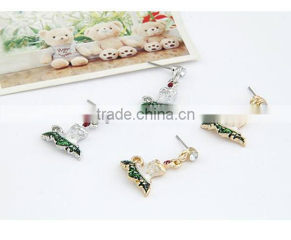 Christmas ornaments dress wholesale earring gold metal alloy 2013 new