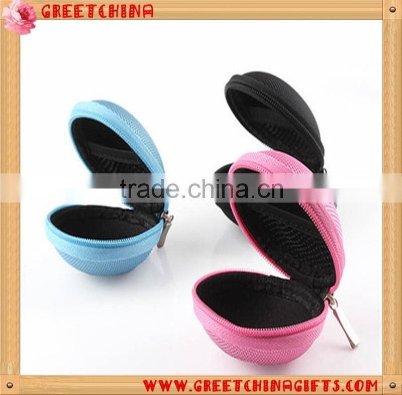 Earphone package colorful round case bag promotional