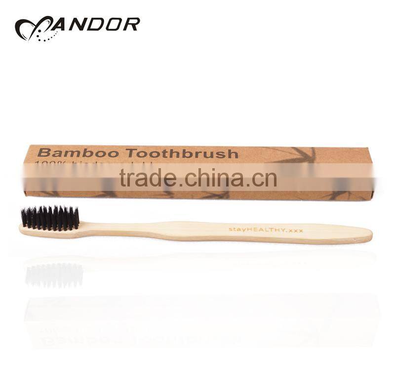 Top sell travel soft bamboo bristle toothbrush