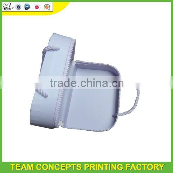Fashion Design Different Shape Paper Suitcase Gift Box with Handle