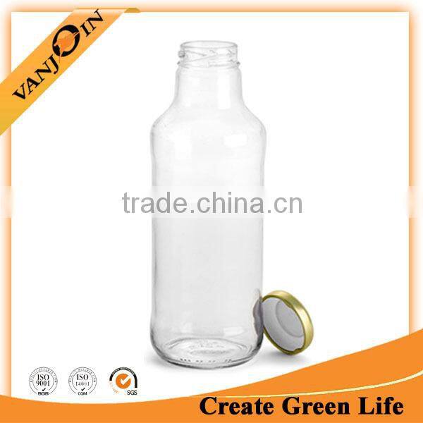 16oz Flint Tall Glass Bottle With Cap
