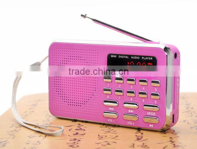 Robot-228 portable card speaker,mini speaker with TF/Micro SD card/USB disks,radio fm