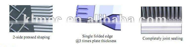 Single folded edge cross-counter flow plate heat exchanger