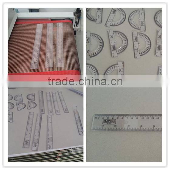 single color plastic ruler automatic screen printing machine with uv curing