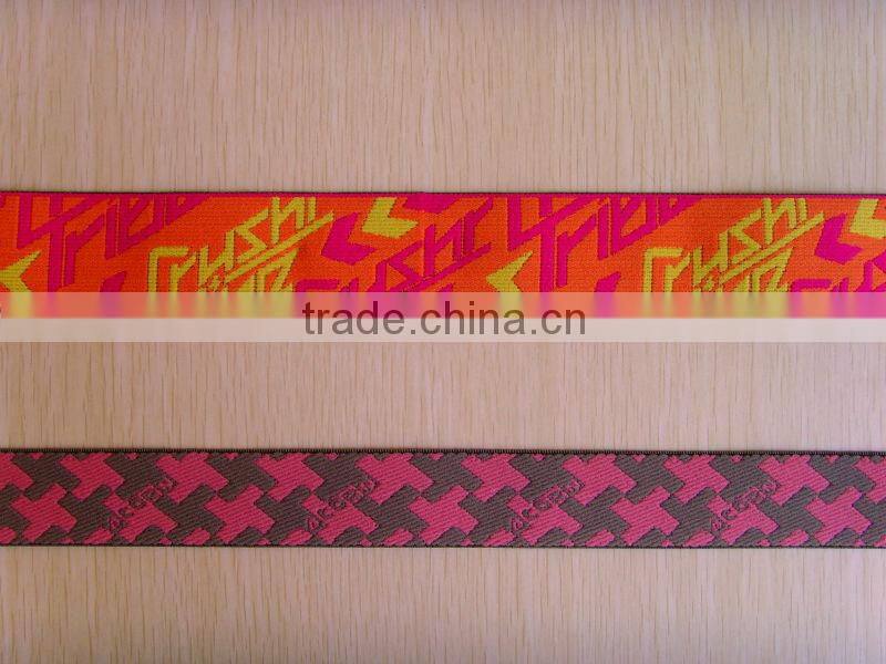 Gold lurex jacquard elastic webbing