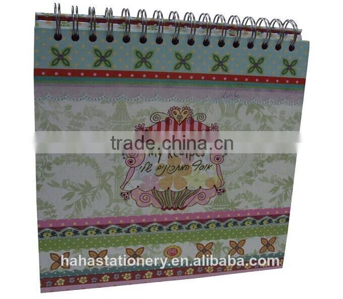 color hardcover calendar printing spiral bound