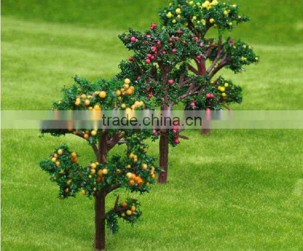 model color fruit tree in train layout model