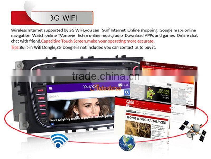 Android 4.4 Car GPS Navigation System auto Stereo For Ford 2007+