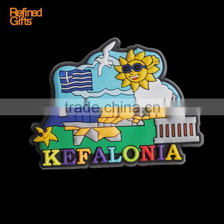 Crete Beach PVC Rubber Magnets Soft 3D Fridge Magnets OEM Menufacture ECO-friendly